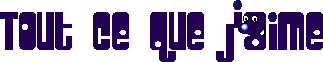 Tout ce que j'aime